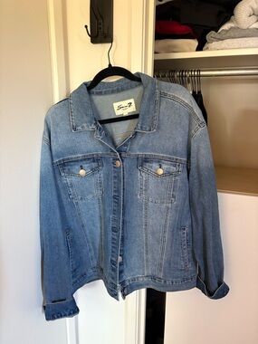 Seven7 Light Blue Denim Jacket with Chest Pockets